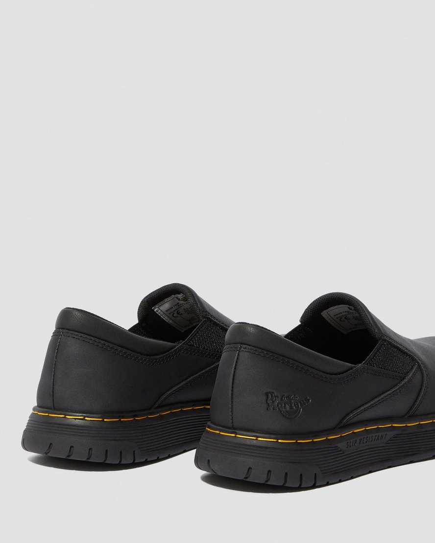 sorte dr martens brockley skridsikre damearbejdssko