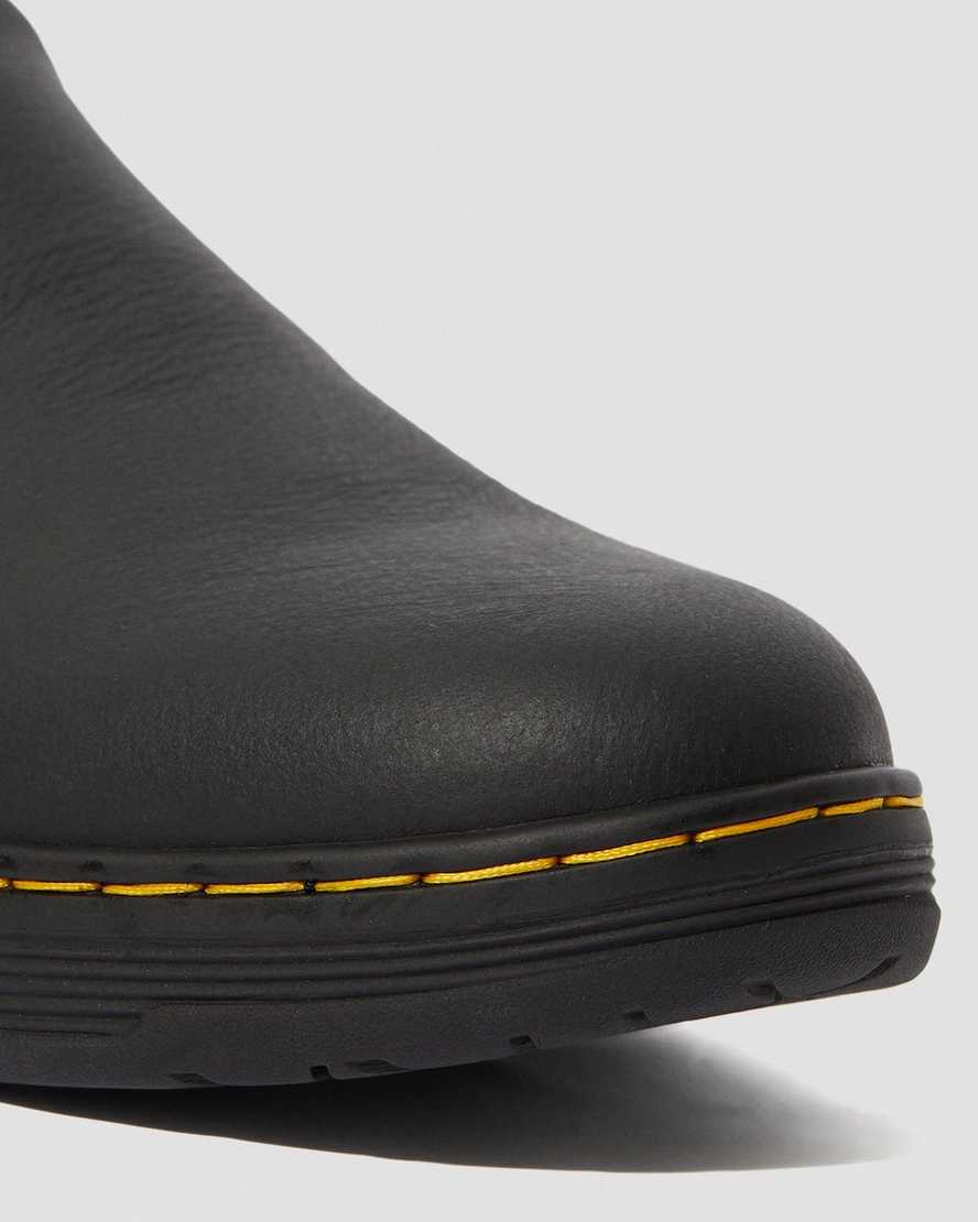 sorte dr martens brockley skridsikre damearbejdssko